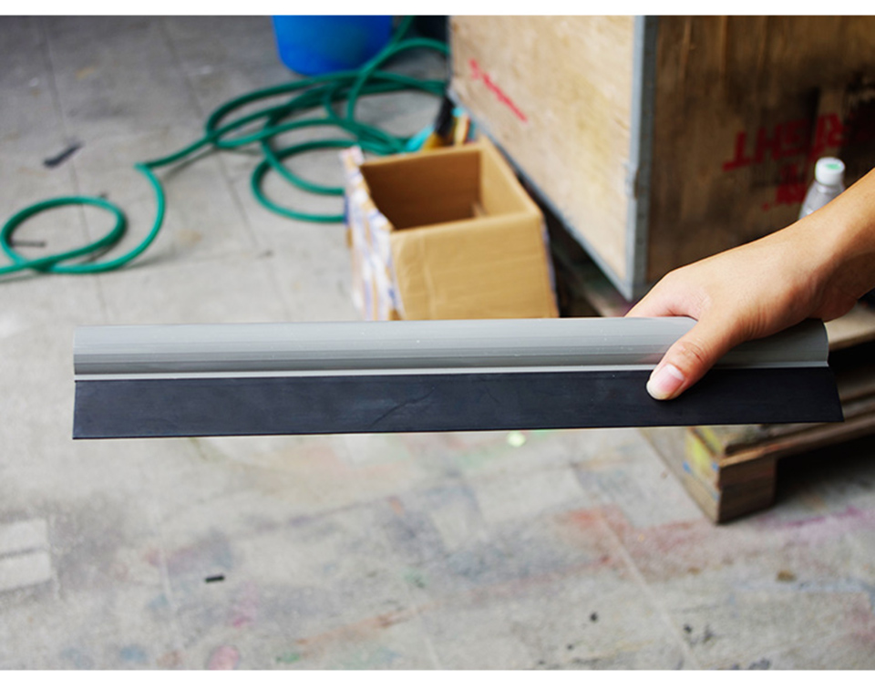 40cm Extra Long Tube Professional Turbo Squeegee - Heavy-Duty Rubber Blade Water Removal Tool for Vinyl Wrap, PPF & Glass Cleaning (Black) TM-146