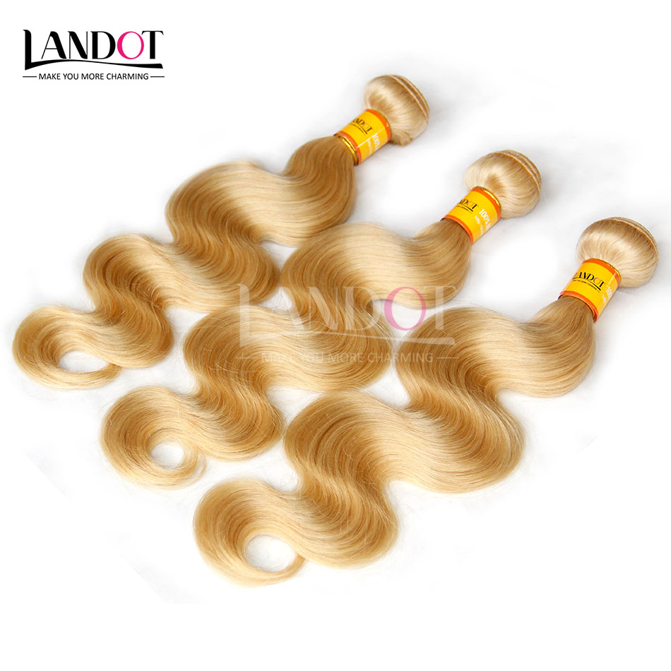 Bleach Blonde Color 613 Virgin Hair Extensions Malaysian Body Wave Hair Wefts Malaysian Human Hair Weave Bundles Tangle Free Can Be Dyed