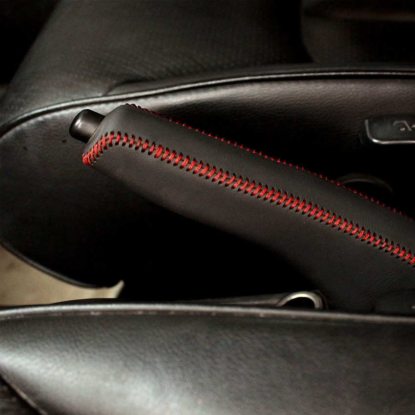 Handbrake cover Case for Nissan Tiida old model Genuine leather Handbrake lever covers Auto interior decoration DIY Sleeve car covers