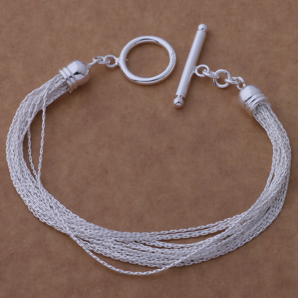 Free Shipping with tracking number Top Sale 925 Silver Bracelet Multi-line Bracelet Silver Jewelry 10Pcs/lot cheap 1576