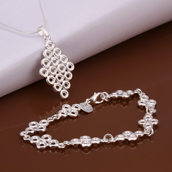 High grade 925 sterling silver Zircon Lantern Set jewelry sets DFMSS515 brand new Factory direct sale wedding 925 silver necklace earring