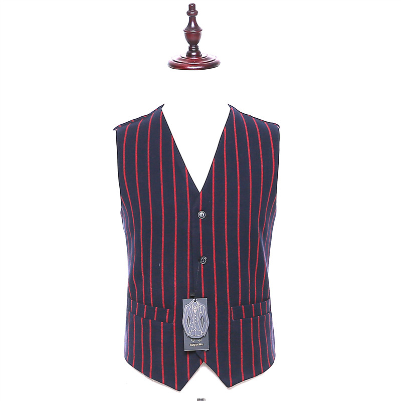 mens new suit vest black and red stripes slim vest mens casual sleeveless official business vest fine workmanship
mens new suit vest black and red stripes slim vest mens casual sleeveless official business vest fine workmanship