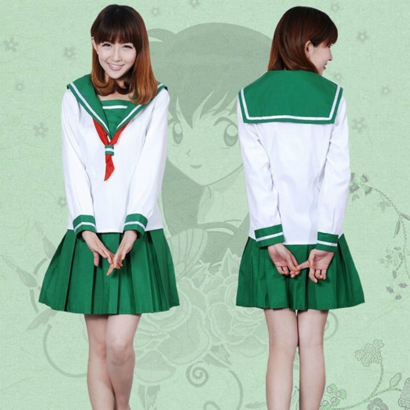 Anime Inuyasha Higurashi Kagome Cosplay Costumes Girls School Uniform Whole Set ( Top + Skirt + Scarf ) Sailor Suits
Anime Inuyasha Higurashi Kagome Cosplay Costumes Girls School Uniform Whole Set ( Top + Skirt + Scarf ) Sailor Suits