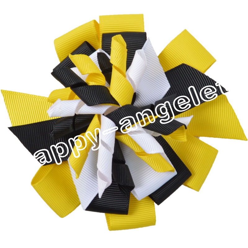 20pcs M2MG Gymboree Baby Hairbows Layered Korker Curlies Ribbon Hair Bows clips Boutique Corker for Children Kids Headwear headbabd PD014