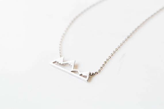 30PCS Cute Snowy Mountain Top Range Necklaces Simple Modern Minimalist Necklace Nature Paris Landscape Necklace for Women