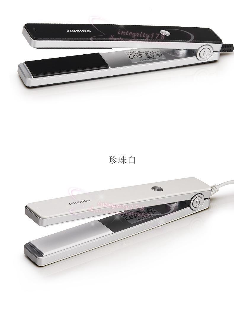 2016 new arrival Jinding hair straighter AC110-240V 50/60Hz power 35W black and white color Straightening Iron 20pcs/lot DHL free