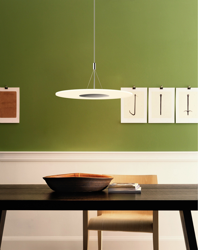 LED Pendant Lamp Frameless Ring Acrylic Nanometer Guide Plate Panel Light Stepless Dimmable Lights Hotel Lighting Living Room Transparent