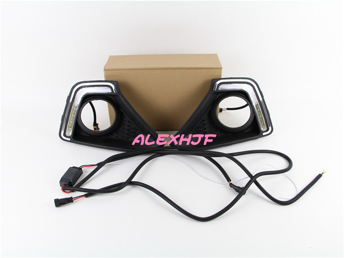 LED daytime running lights DRL with fog lamp cover, LED fog lamp case for Hyundai XCENT GRAND I10 2014~ON replacement, 1pair, White
LED daytime running lights DRL with fog lamp cover, LED fog lamp case for Hyundai XCENT GRAND I10 2014~ON replacement, 1pair, White