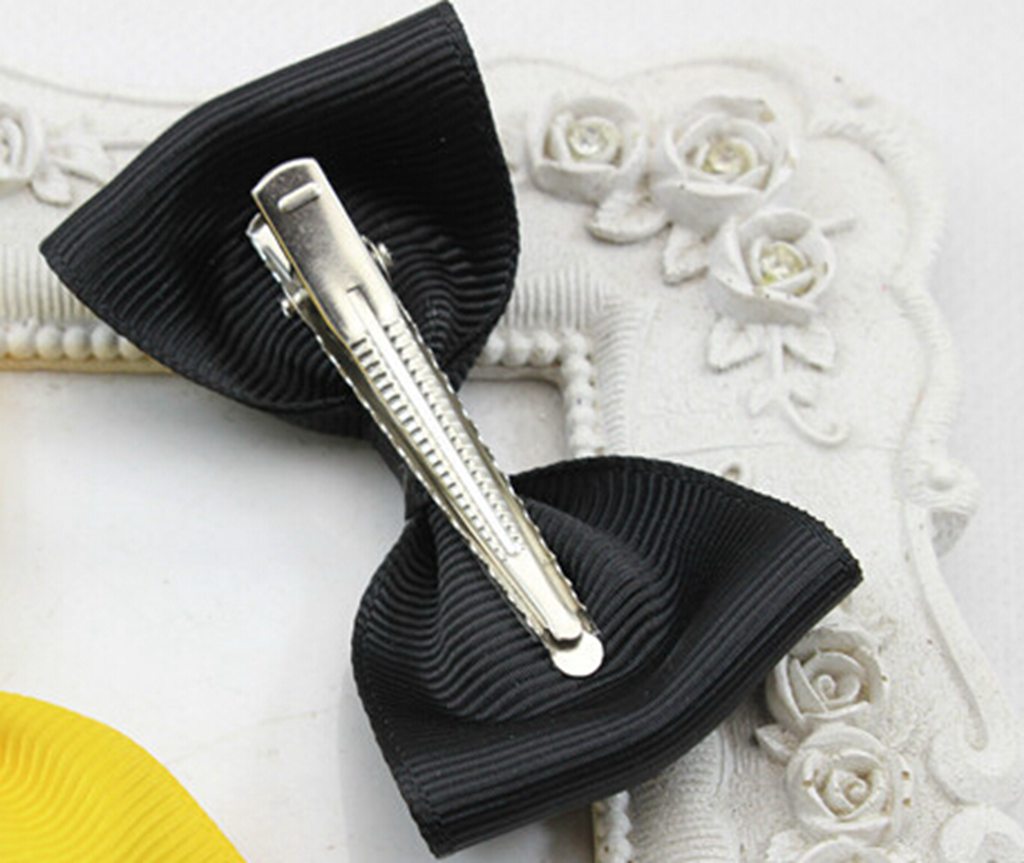 20pcs 2.5" Ribbon korker Hair Bow Clip Girl Hair Accessories Boutique Side Clip Cute Gymboree style Princess Hairpins for Kid HD3406