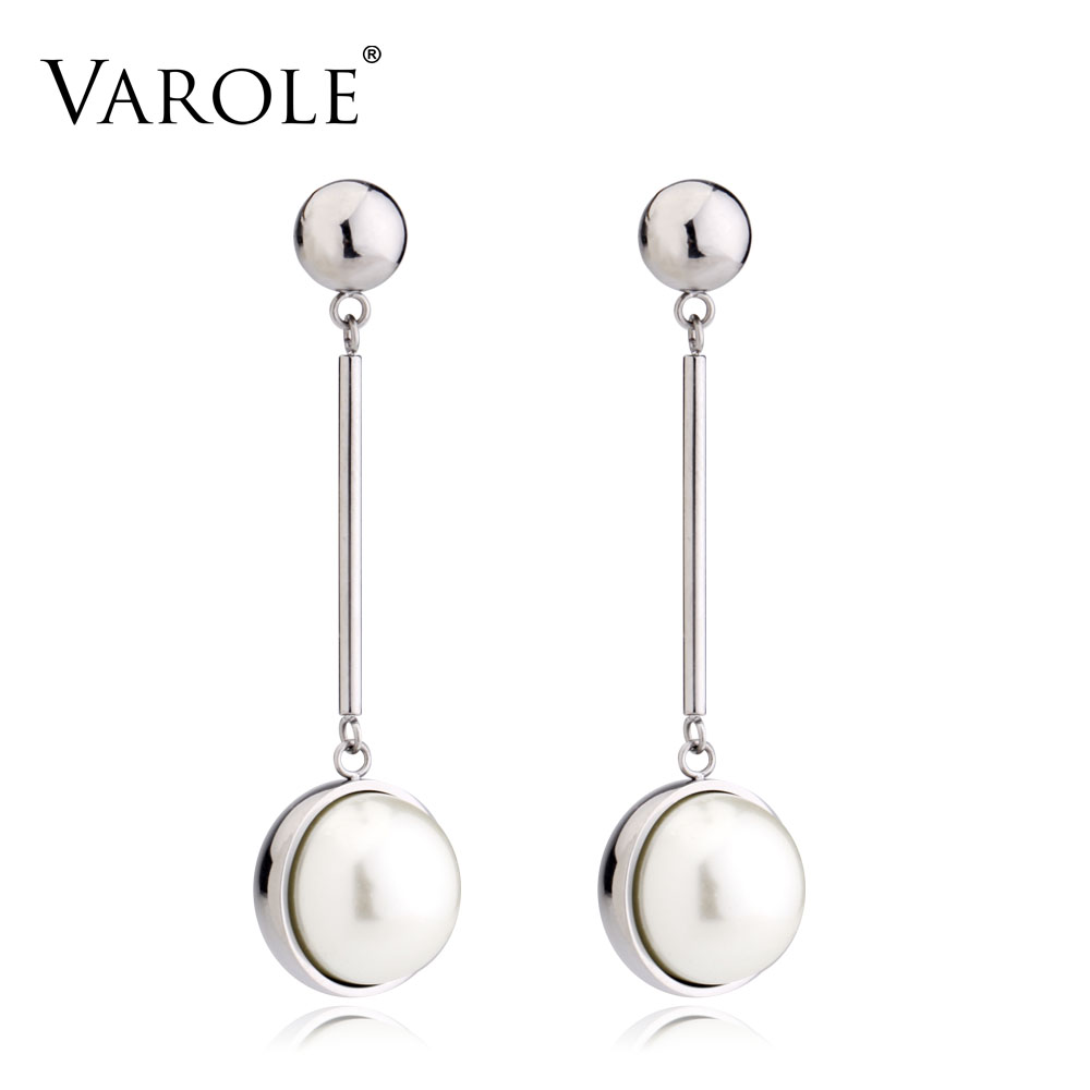 VAROLE Imitation Shell Pearl Dangle Earrings Rose Gold Color Long Drop Earrings For Women Engagement Wedding Jewelry Brincos
VAROLE Imitation Shell Pearl Dangle Earrings Rose Gold Color Long Drop Earrings For Women Engagement Wedding Jewelry Brincos