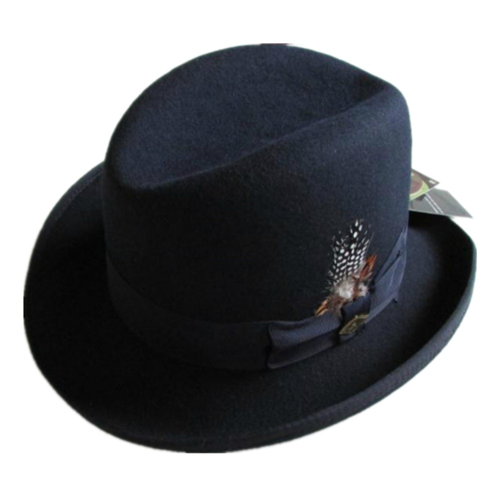 Wholesale-Traditional Wool Felt Homburg Fedora Hat / Godfather Hat, L2 
Wholesale-Traditional Wool Felt Homburg Fedora Hat / Godfather Hat, L2