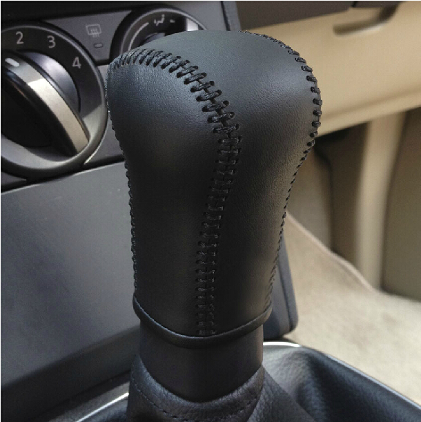 Case for Nissan Qashiqai 5MT manual gear Shift Knob Cover Hand-stitched Genuine Leather DIY gear covers leather accessories
