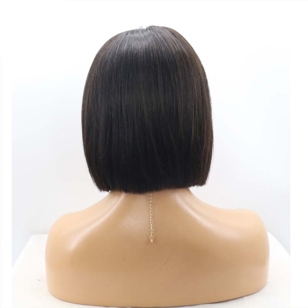 360 Lace Frontal Wig Straight Short Human Hair Bob Wigs For Black Women with Baby Hair 10inch 130%