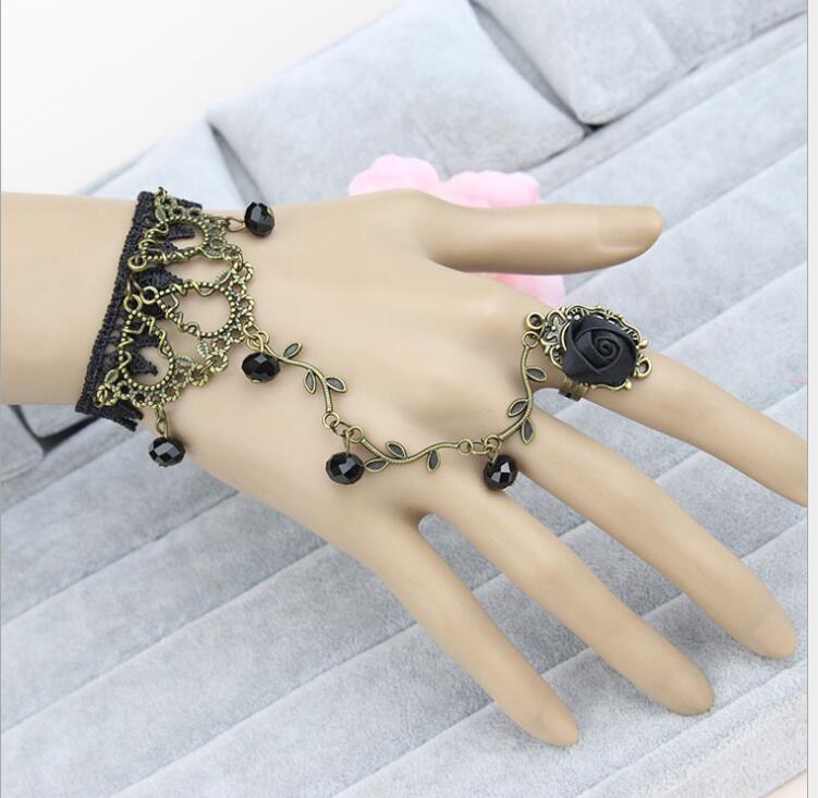 Fashion retro style girll Bracelet Wedding Jewelry Wrist Chain Bangles rings Elbow Accessories for Prom Girls Evening Party Dresses HC04