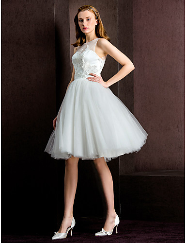 2016 New Hot Fashion Free Shipping Elegant Ball Gown Ivory Appliques Knee-length Jewel Tulle Modern Wedding Dresses 226
2016 New Hot Fashion Free Shipping Elegant Ball Gown Ivory Appliques Knee-length Jewel Tulle Modern Wedding Dresses 226