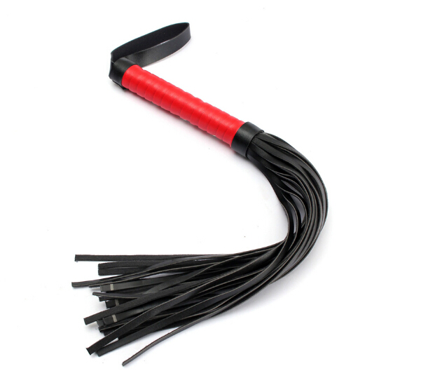 Erotic Toys Sexy Whip Black Lash Red Handle For Adult Game PU Leather Flirt Toys Sex Toy Mask Products Clamps Couple Role-play