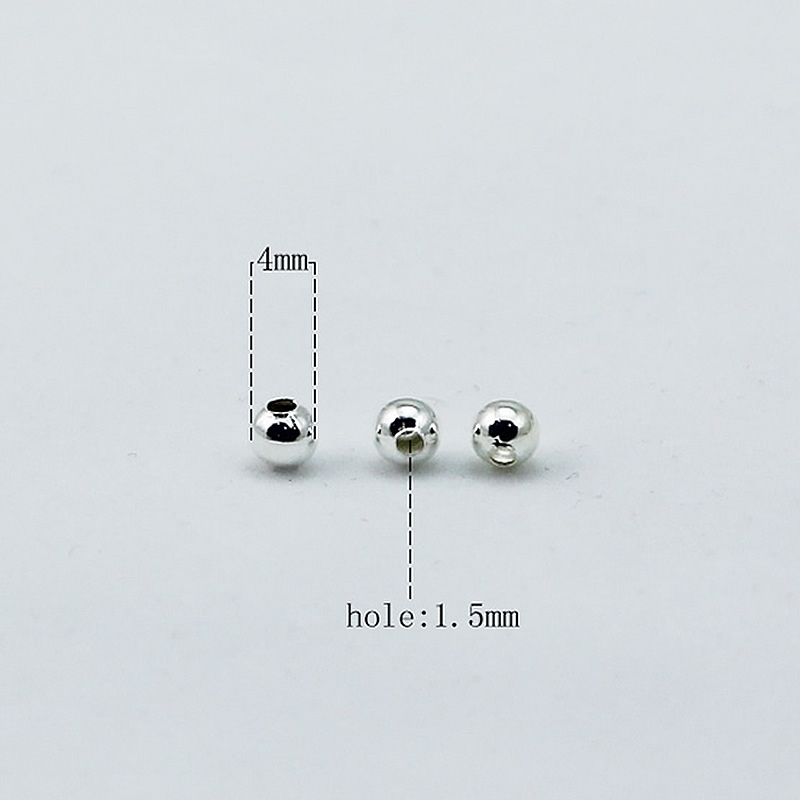 Beadsnice smooth round bead brass spacer beads 4mm handmade jewelry accessories for sale free shipping ID 1730