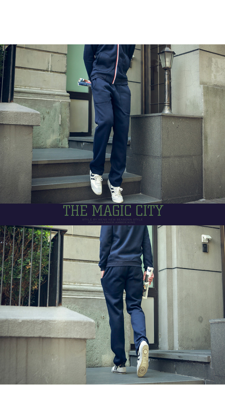Wholesale-Hoody+Pants New Autumn Winter Fashion Slim Fit Contracted Casual Brand  Men Sport Track Suits S1840