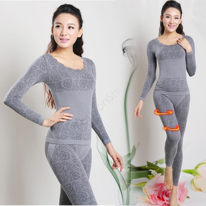 New Warm Thermal Underwear Long Women Cotton Sleepwear Winter Plus Thickening Shirt Pants Sets Shapewear Sets SV21 CB032960