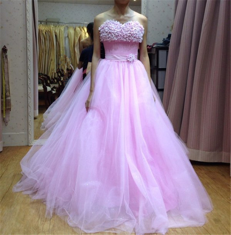 2017 Princess Sweetheart Appliques Ball Gown Quinceanera Dress with Tulle Lace Up Plus Size Sweet 16 Dress Vestido Debutante Gowns BQ96