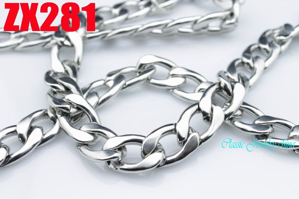 New arrivals Hot seller 20-34inch COOL stainless steel necklace 15mm HEAVY CUBAN Figaro chain men boy link chains 1 piece ZX281
New arrivals Hot seller 20-34inch COOL stainless steel necklace 15mm HEAVY CUBAN Figaro chain men boy link chains 1 piece ZX281