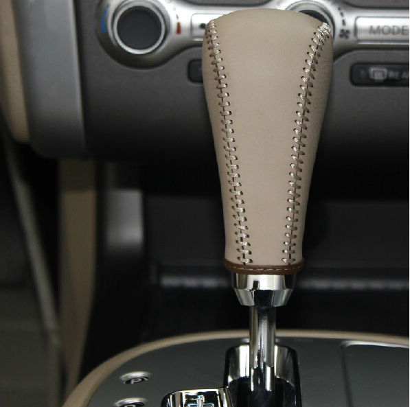Case for Nissan Murano automatic gear Shift Knob Cover Genuine Leather DIY gear covers leather Hand-stitched car accessories