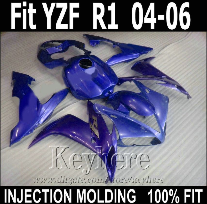 Injection molding 100% fit for YAMAHA R1 fairings 2004 2005 2006 blue fairing kit YZF R1 04 05 06 XFW29, Same as picture
Injection molding 100% fit for YAMAHA R1 fairings 2004 2005 2006 blue fairing kit YZF R1 04 05 06 XFW29, Same as picture