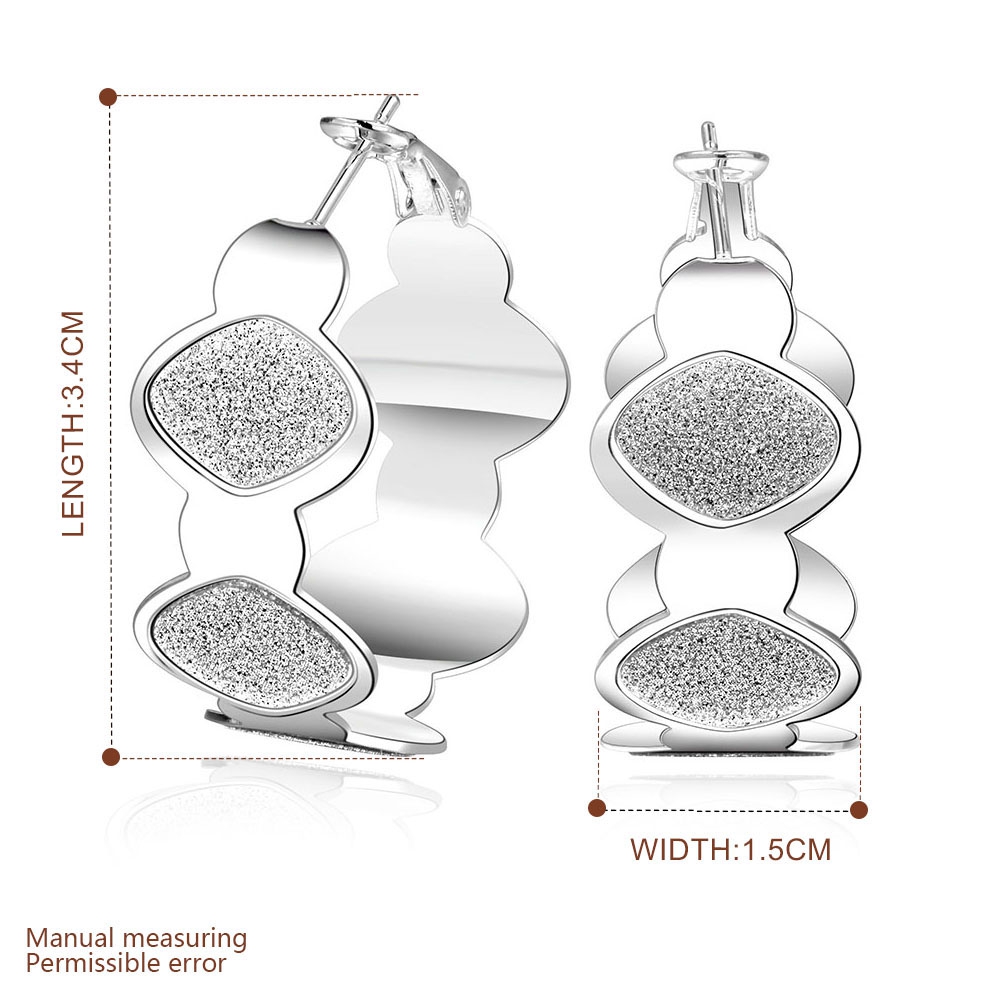 Brand new sterling silver Frosted diamond earrings DFMSE467,women's 925 silver Dangle Chandelier earrings 10 pairs a lot factory direct