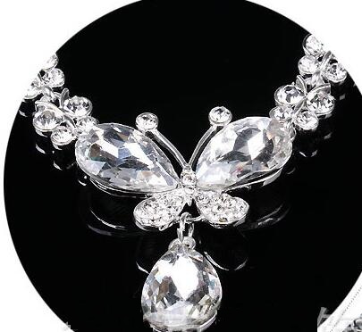 Wedding Rhinestone Pearl Necklace+Earrings Wedding Bridal Jewelry Sets wedding accessories bridalmaid dress party hair accessories HT032