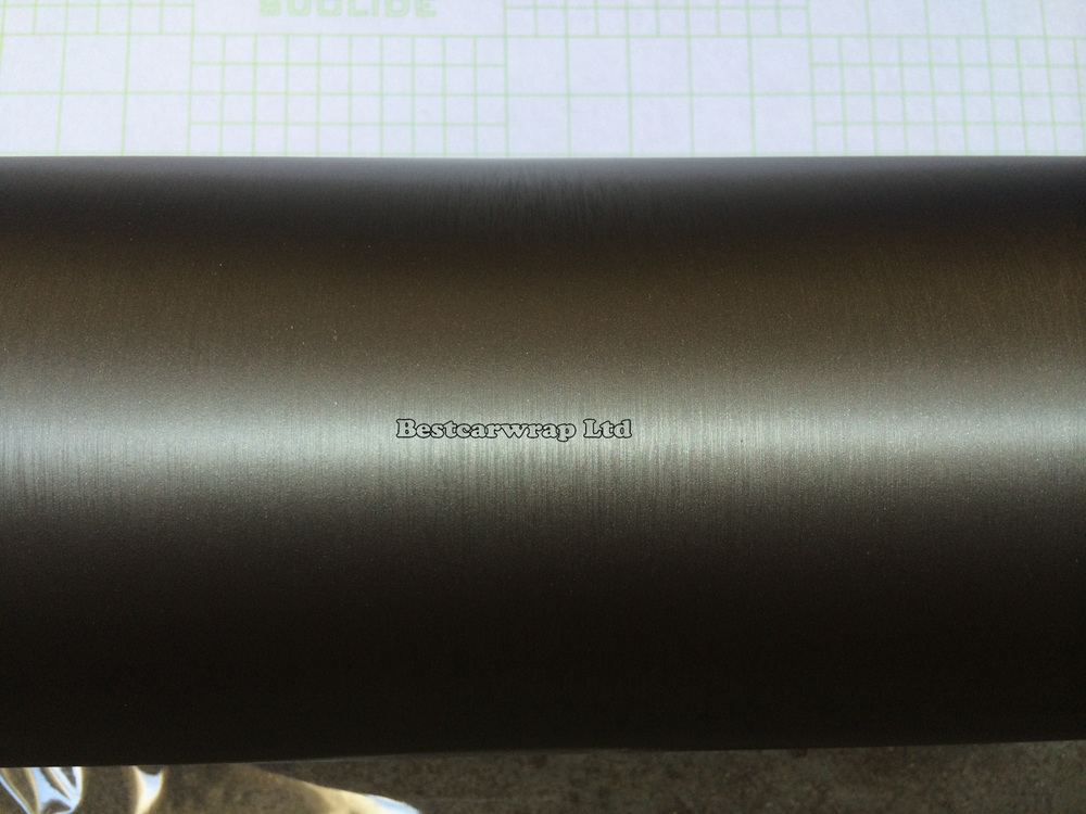 Metal Grey Brushed Steel Vinyl Car Wrap Film Vehicle Wrap Air Bubble Free Anthracite Metallic Matt Brushed aluminum Vinyl 1.52x30M/Roll