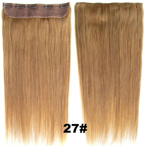 110g/pcs Salon 5Clips On One Hair piece Real Human Hair Remy Clip In Hair Extensions