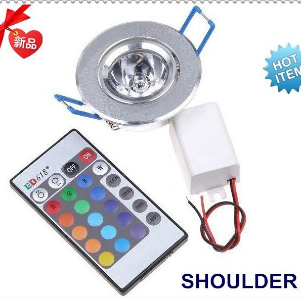 3W RGB Ceiling Downlight 85-265V LED bulb Spotlight downlight 16 Colour Changing wall Lights Recessed Lamp + IR Remote Control
3W RGB Ceiling Downlight 85-265V LED bulb Spotlight downlight 16 Colour Changing wall Lights Recessed Lamp + IR Remote Control