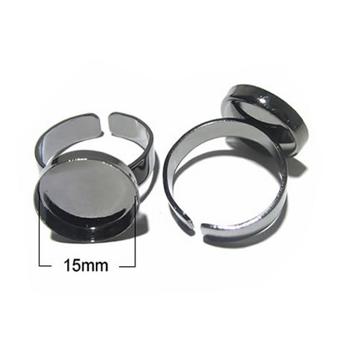 Beadsnice bronze bezel ring blank unique jewelry adjustable rings with 15mm round cameo setting ring bases for your jewelry making ID 10377