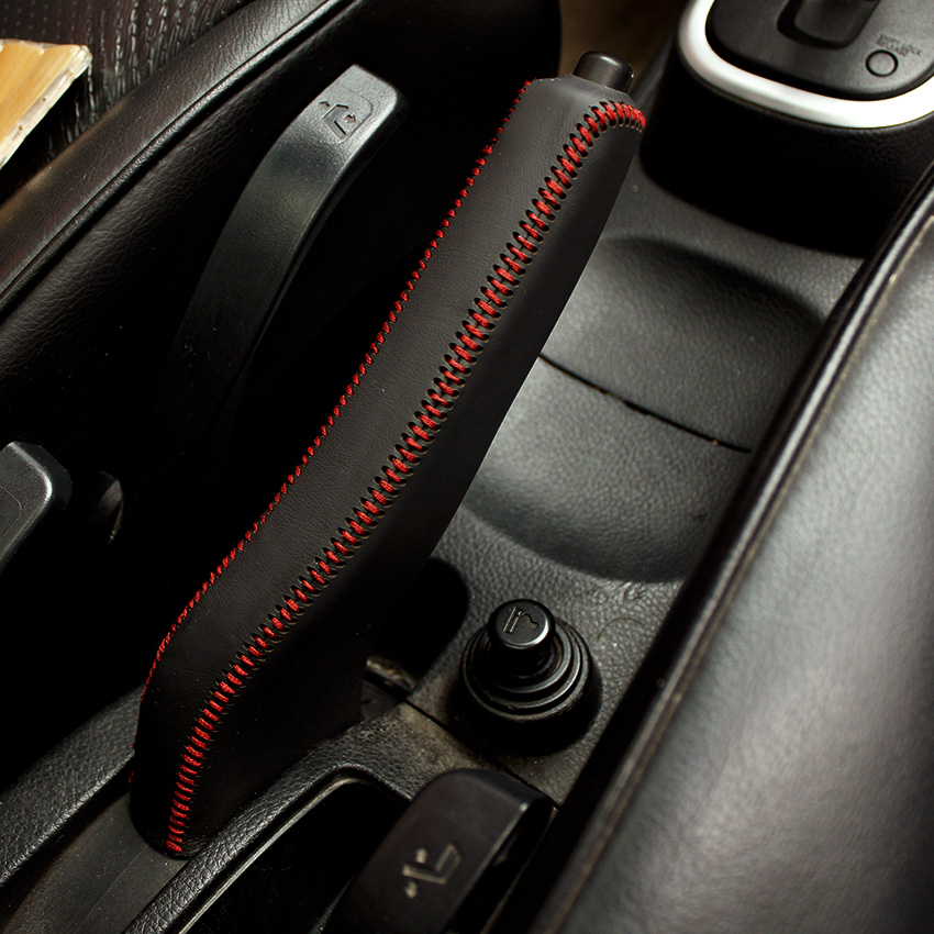 Handbrake cover Case for Nissan Tiida old model Genuine leather Handbrake lever covers Auto interior decoration DIY Sleeve car covers
