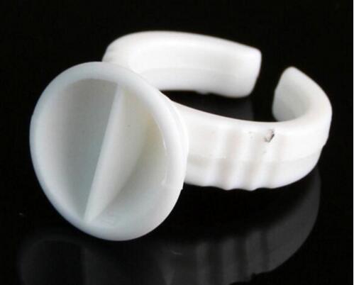 100 pcs/pack Adhesive Eyelash Pallet Holder Set Disposable Glue Holder Ring Pallet for Eyelash Extension Tattoo Pigment XB1