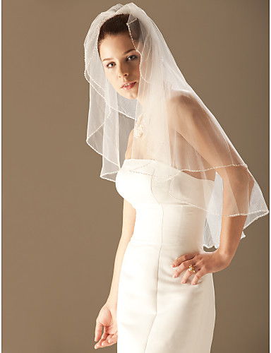 2019 Wedding Dresses in stock Two Layer Elbow Wedding ivory short beading Bridal Veil cheap price free shipping, White
2019 Wedding Dresses in stock Two Layer Elbow Wedding ivory short beading Bridal Veil cheap price free shipping, White