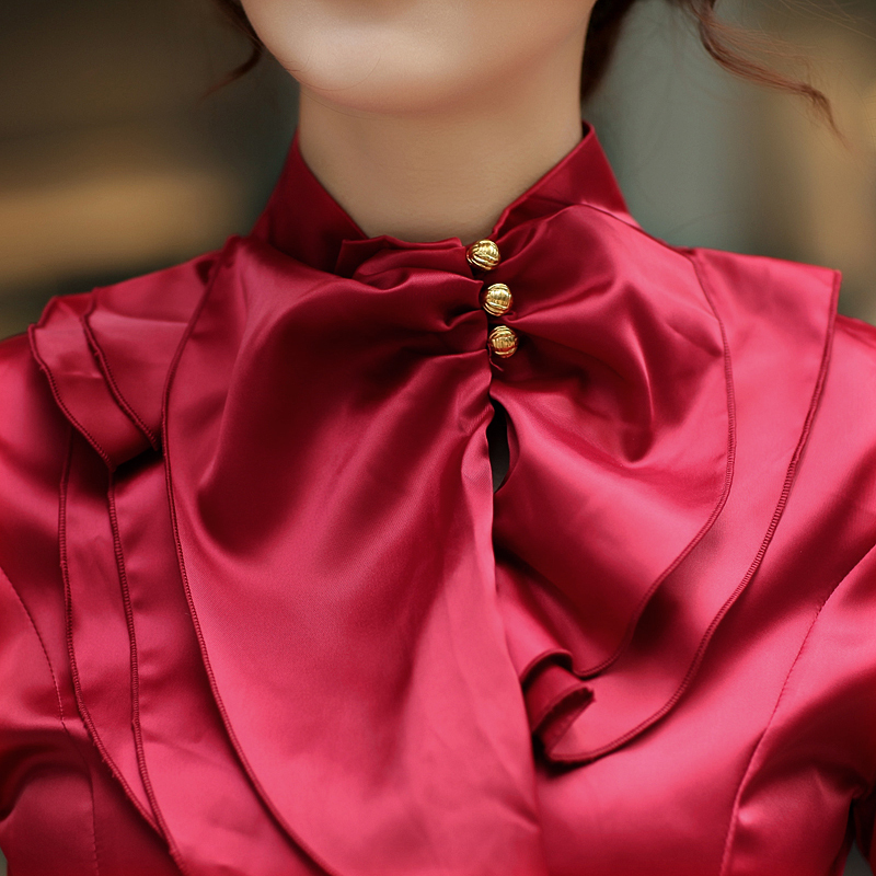 Wholesale-4 Color Silk blouse Puls Size Satin Blouse women Fashion Women Office Blouse Long Sleeve Shirt Women Work Wear Sheer shirt Women, White
Wholesale-4 Color Silk blouse Puls Size Satin Blouse women Fashion Women Office Blouse Long Sleeve Shirt Women Work Wear Sheer shirt Women, White