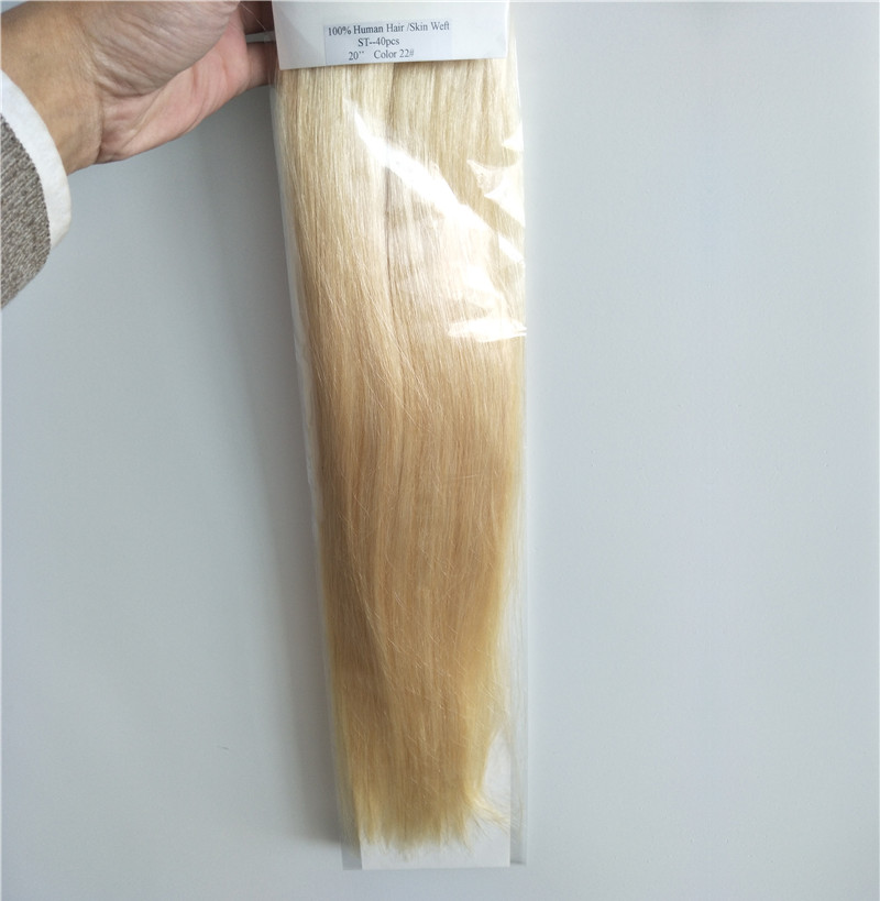 grade 7a pu tape in brazilian human hair extensions straight brown color tape in extensions 40pcs pack remy skin weft hair