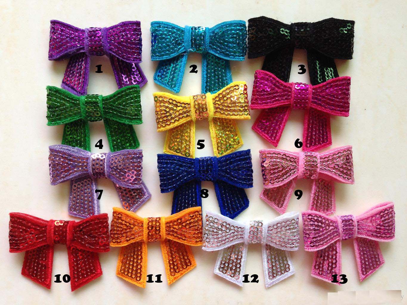 fashion Color Bling Bow Sequin European Children Girls Barrette Baby Girls Glitter Clasp Hair Band Kids Hair Princess Girls Hairpins