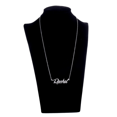 Custom Women 18k gold plated personalized Name Necklace quot Rachel quot Stainless Steel Personalized Pendant letters Nameplat