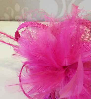 Ostrich hair color lady hat England ancient style hat female hat slap-up party hat bride headdress free shipping HT23