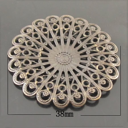 Beadsnice filligree components filigree flower vintage brass filigree stampings floral filigree 38x38x1mm jewelry making supplies ID 10681