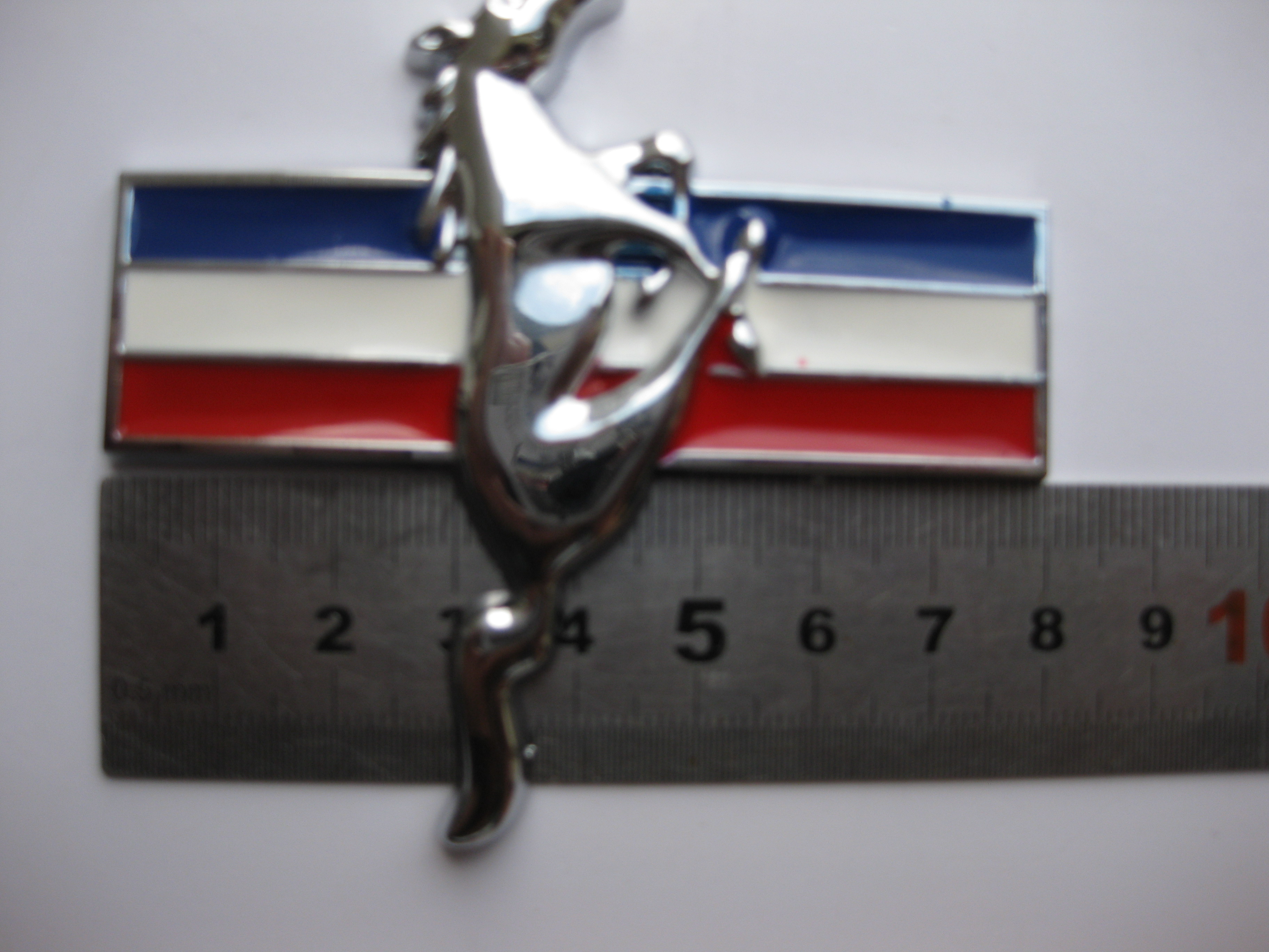 Pair Metal Horse Running Emblem Fender Badge Decal Sticker For Mustang