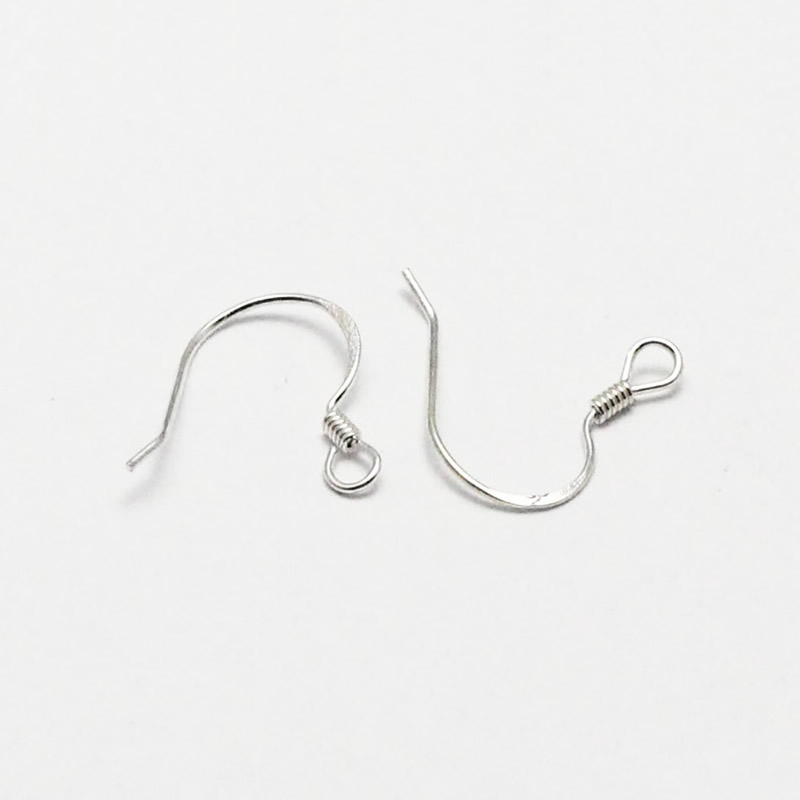 Beadsnice 925 Sterling Silver Ear Wires Earring Hooks Coil Earwire Earring Findings Supplies 12x8mm ID 25407