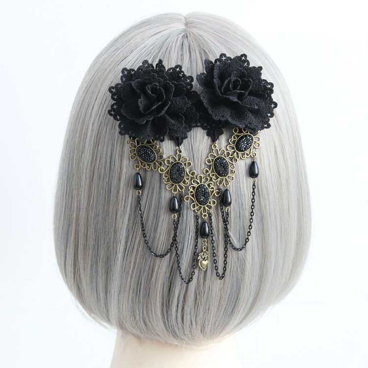 Handmade Gothic Jewelry Lace Flower Hairpin Hair Jewelry Fashion women's Hair Pin Women Accessories, Golden;silver
Handmade Gothic Jewelry Lace Flower Hairpin Hair Jewelry Fashion women's Hair Pin Women Accessories, Golden;silver