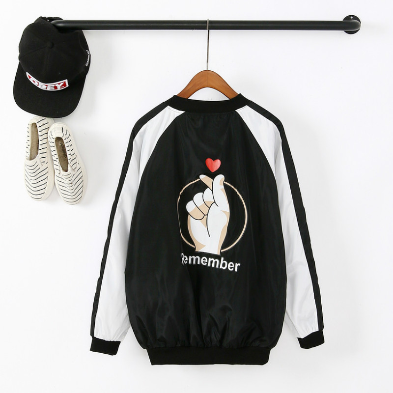 Wholesale- Harajuku Women Baseball Letter Embroidery Jackets 2017 Kawaii Heart Print Boyfriend Wind Cute Jacket Autumn Spring Female Jacket, Black
Wholesale- Harajuku Women Baseball Letter Embroidery Jackets 2017 Kawaii Heart Print Boyfriend Wind Cute Jacket Autumn Spring Female Jacket, Black