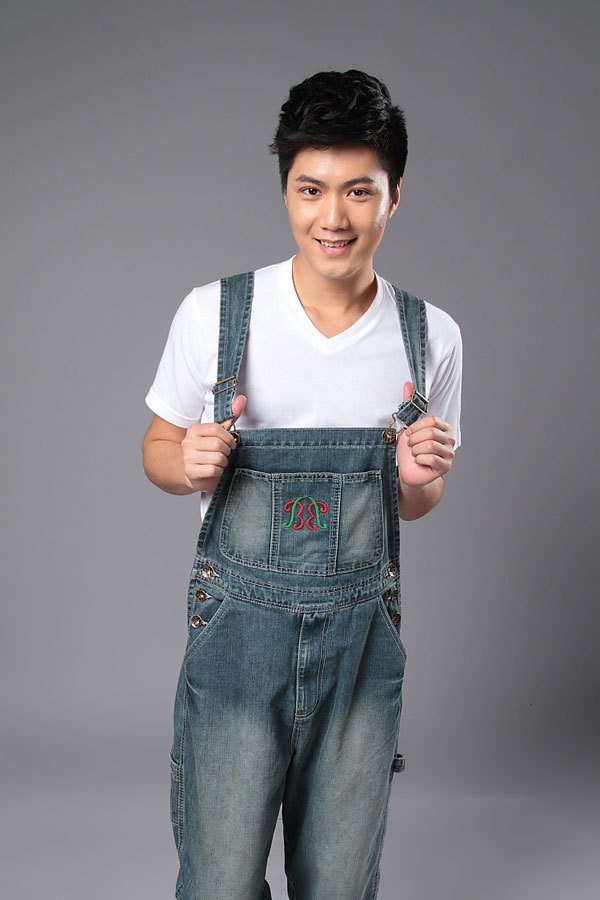 Wholesale-denim bib pants Mens casual straight mens one piece jeans with suspenders plus size denim overalls jean jumpsuit for men