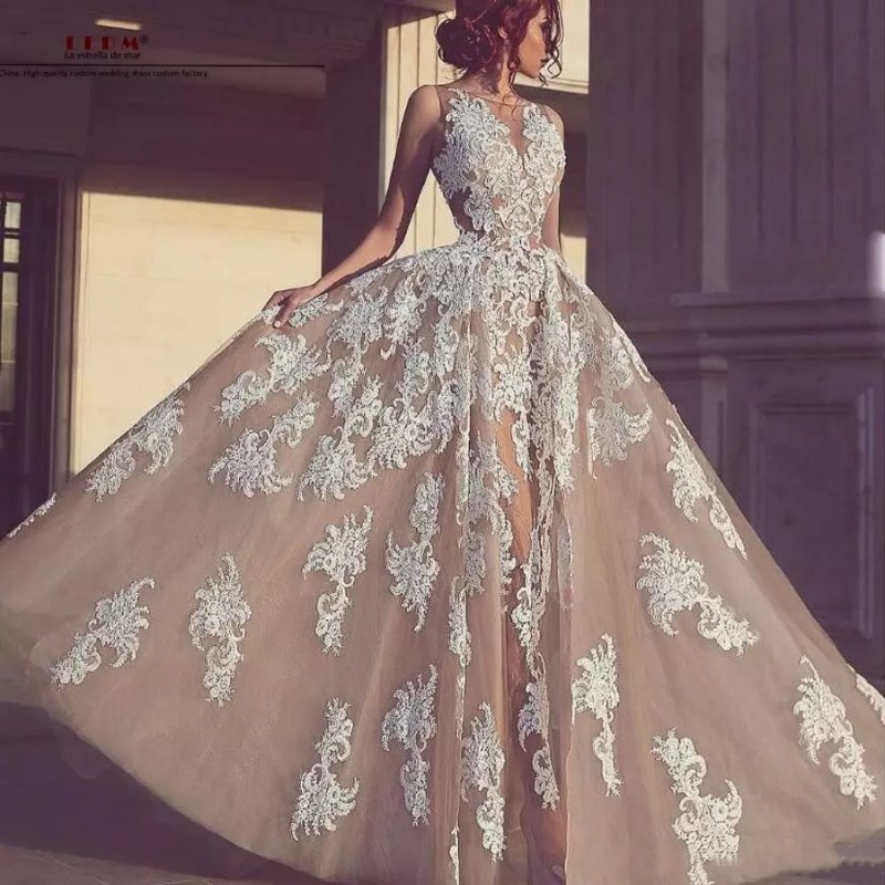 Luxury Prom Dresses Dubai Sheer Neck Sleeveless Lace Applique Champagne Tulle Floor Length Custom Made Evening Gowns Pageant Dresses, Hunter green
Luxury Prom Dresses Dubai Sheer Neck Sleeveless Lace Applique Champagne Tulle Floor Length Custom Made Evening Gowns Pageant Dresses, Hunter green