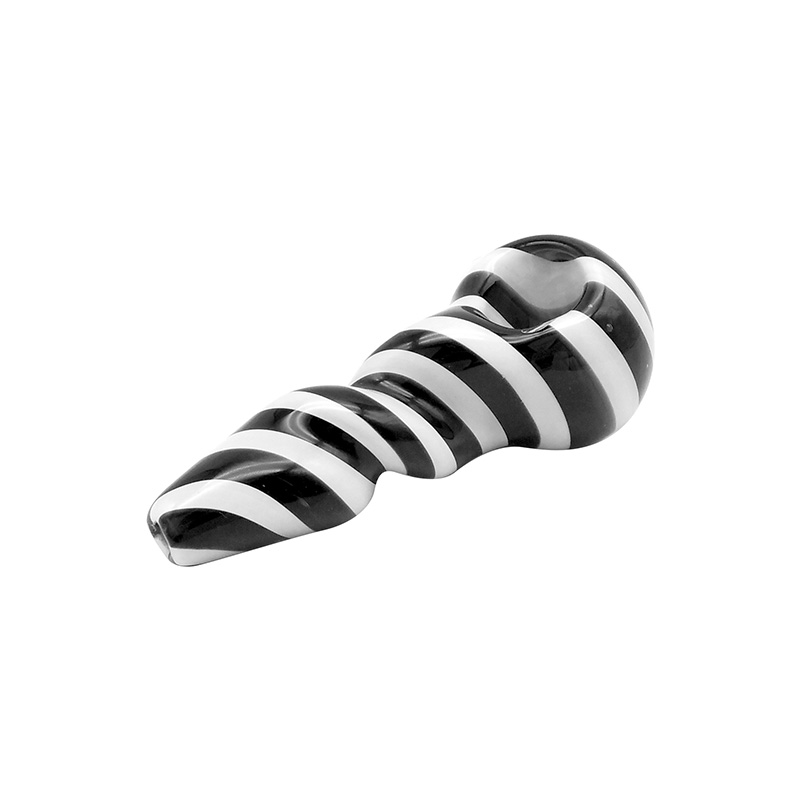 New Design 4.1 Inches Glass Spoon Pipe Pocket Glass Hand Pipe Tubes with Black and White Stripes
New Design 4.1 Inches Glass Spoon Pipe Pocket Glass Hand Pipe Tubes with Black and White Stripes