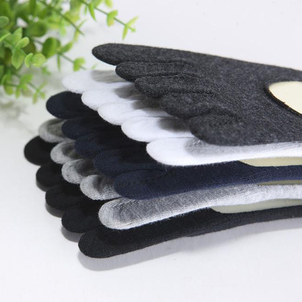Wholesale- New 1 pair Fashion Cotton Men's Five Finger Socks Toe Socks Invisible Nonslip Ankle Breathable anti-skid Toe Socks